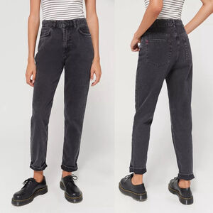BDG Jeans High High Rise‎ Jeans Women's 26 Distressed Black Relaxed Fit Casual